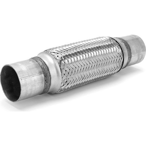 Tuyau Flexible D'échappement, 2,25 X 12 Pouces de Tuyau Flexible de Réparation D'échappement Tissé Joint Flexible 57 Mm en Acier Inoxydable pour Voiture (1/5)