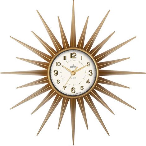 Acctim Stella Wall Clock Sprayed Gold
