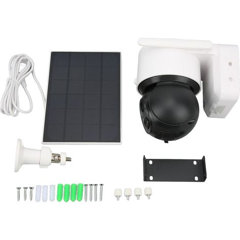 Caméra de sécurité extérieure solaire 1080P HD avec détection de mouvement WiFi sans fil 2,4 GHz (1/5)