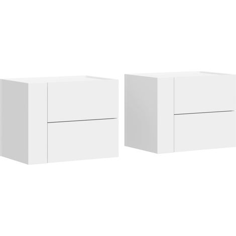 Maison Exclusive - Wand-Nachttische 2 Stk. Weiß 45x30x35 cm