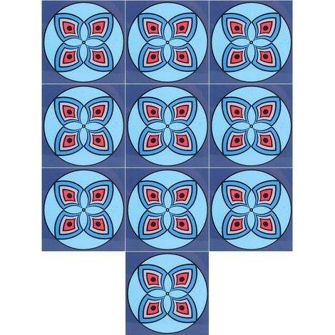 10 pièces autocollants de carrelage mural auto-adhésifs, autocollants de carrelage imperméables décoration de sol mural de cuisine salle de bain auto-adhésive pour décor (-3115200047514) (1/5)