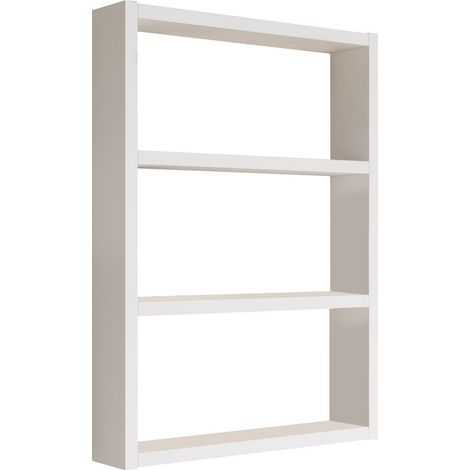 Mensola da parete in legno "PR1" - 43 x 9 x 60 cm - Bianco