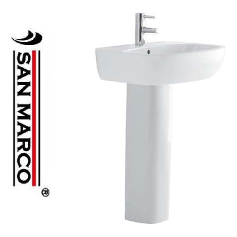 Geberit/Pozzi-Ginori - Colonna Per Lavabo In Porcellana Bianco - Serie: Fantasia 2 (1/2)
