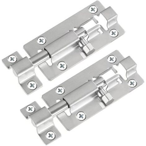2 Pack Cylindrical Bolt Latch, 3" Sliding Bolt Latch, Thick (1/5)