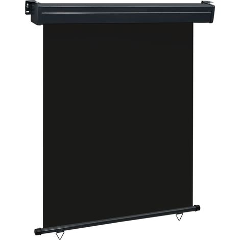 Tenda da sole parasole laterale retrattile per patio giardino terrazza balcone schermo di protezione visiva 140 x 250 cm nero 020007015