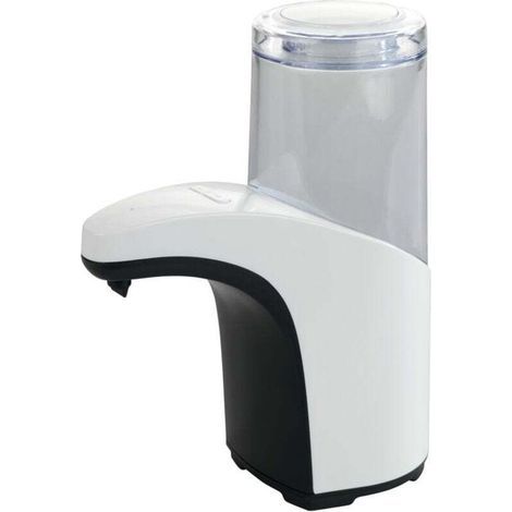 Distributeur savon liquide Butler, distributeur gel hydroalcoolique automatique sans contact infrarouge, Capacité 300ml, Plastique, 8x19,5x15 cm, blanc (1/4)
