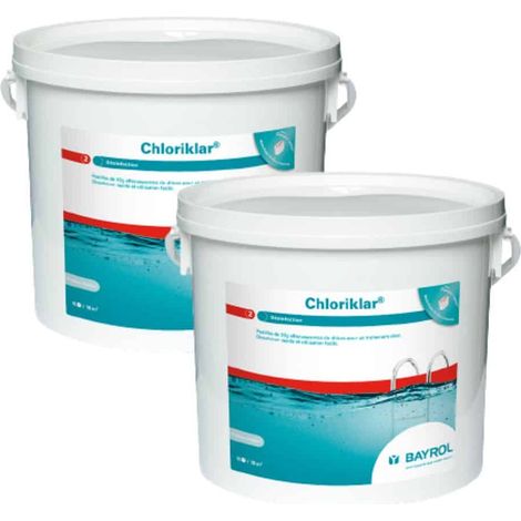 Pack Chlore choc pastille Chloriklar 5 kg Bayrol Quantité Pack de 2 (1/2)