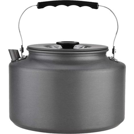 Bouilloire à sifflet de camping 2L Bouilloire en aluminium Théière à induction Bouilloire à thé Bouilloire à thé extérieure avec poignée résistante à la chaleur Ustensiles de cuisine pour barbecue Pêc (1/3)