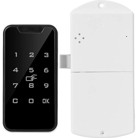 Electronic Cabinet Lock with Touch Keyboard, RFID Smart Electronic Drawer Lock, Furniture Locks Set for Home Drawers, Cabinets, Folders (1/5)