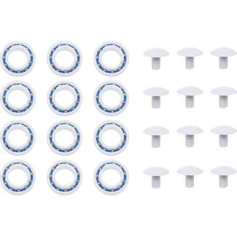Juego de 12 accesorios para limpiafondos robótico: rodamientos de bolas de plástico C60, pernos de rueda de plástico C55, compatibles con los robots de piscina Polaris 180 y 280. (1/5)