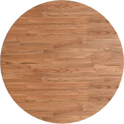 Dessus de table  Dessus de bureau  Plateau de table rond Marron clair Ø70x1,5 cm Bois chêne traité