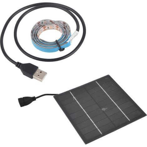 Solar grow light strip, 5W eco-friendly LED, high luminous flux promotes plant growth. Solar LED grow light strips, 0.5 meters / 19.7 inches long. (1/5)