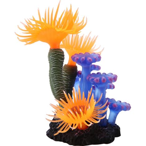 Anémone de mer artificielle en silicone, corail simulé, décoration pour aquarium. (1/5)