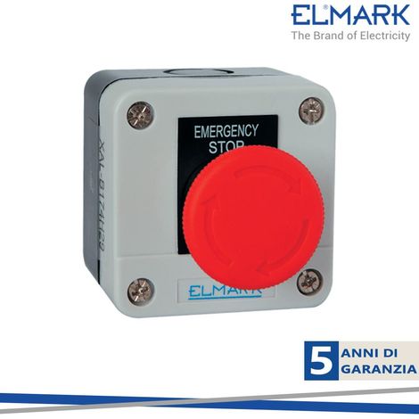 PULSANTE DI EMERGENZA EL1-B17 1NC IP44 ROSSO