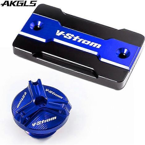 Bouchon de réservoir de liquide de frein avant pour Suzuki V-Strom 650, 250 et 1000/XT (DL650, DL1000, DL250) - Accessoires de protection - Kit bleu (1/4)