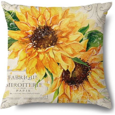 Housse De Coussin - 45x45 Cm - Pour Canapé Chaise Lit Salon - Lot De 4 - Coton Lin Polyester (1/5)