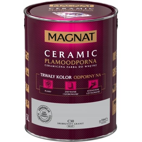 Pintura cer谩mica para interiores Magnat Ceramic Silver Granite 5L