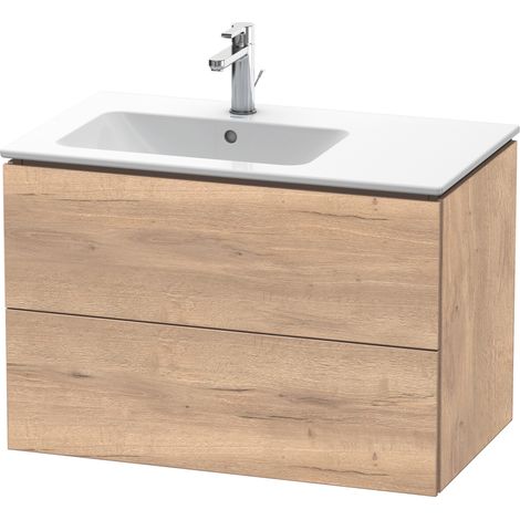 Duravit L-Cube mueble bajo lavabo suspendido, 2 cajones, lavabo