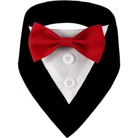 Dog headscarves for weddings, pet collars with adjustable bow ties, dog bow ties, dog clothes, pet scarves, dog scarves, gifts (1/5)