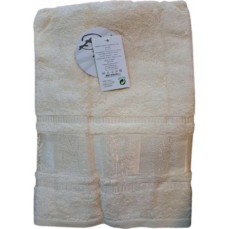 SERVIETTE EN BAMBOU 50x90cm crème (1/3)