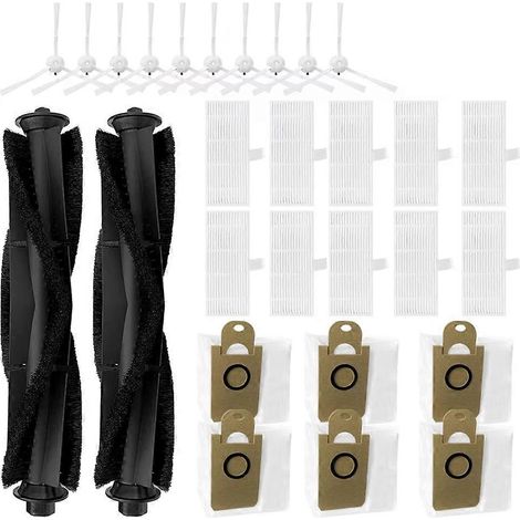 Ensemble de 28 pièces comprenant une brosse latérale principale, un filtre HEPA et un sac à poussière pour aspirateur Ultenic T10 Pro - Pièces de rechange (1/5)