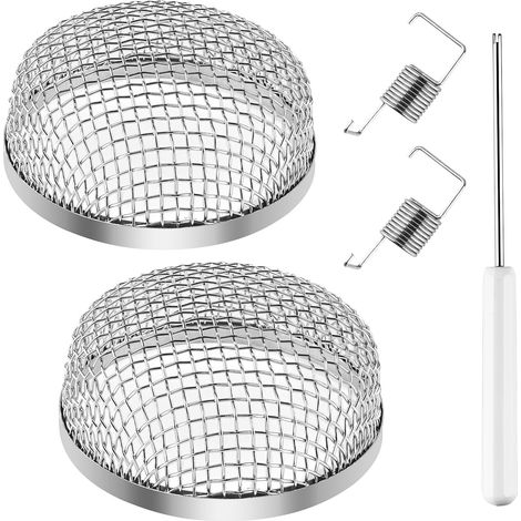 Moustiquaire de ventilation ronde en acier inoxydable pour camping-car, avec couvercle de puits de lumière.