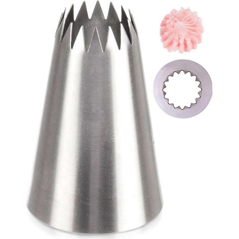 Stainless Steel Star Piping Nozzle - 1.5 cm Diameter (1/5)