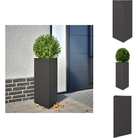 Jardinière noir triangulaire 40x34,5x70 cm acier - Jardinière - Jardinières - Jardinière D'extérieur - Jardinière De Patio (1/5)