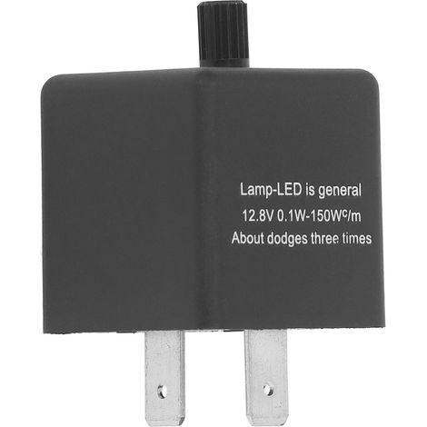 Relais clignotant LED réglable à 3 broches pour voiture, contact normalement ouvert, fréquence réglable, 12 V CC, 10 A (1/5)