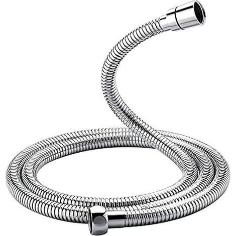Flexible de Douche Universel (G1/2 pouces, 1.5M), Tuyau de Douche Anti-Torsion et Anti-Pliure, Acier inoxydable/Chrome,2pc (1/5)