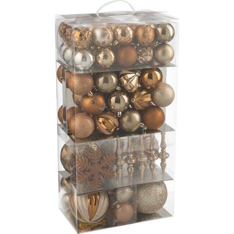 Lot de 80 Boules de Noël "Night" 58cm Marron (1/2)