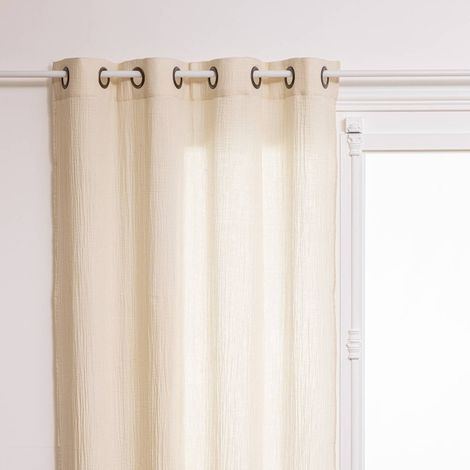 Tenda in cotone jamana 130x260cm bianco avorio - Atmosphera créateur d'intérieur (1/2)
