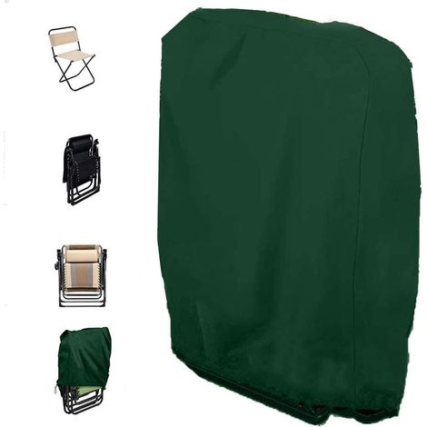 Schutzhülle für faltbare Zero-Gravity-Stühle im Außenbereich, wasserdichtes Oxford-Gewebe, UV-beständig, staubdicht, Schutz für Garten- und Strandstühle, grün, 97 x 34 x 110 cm.