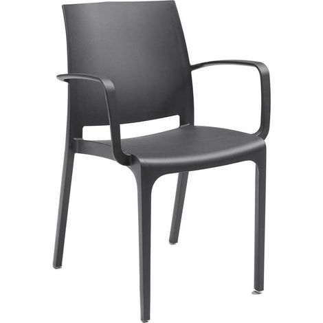 SEDIA IN POLIPROPILENE 'VOLGA ARMCHAIR' taupe