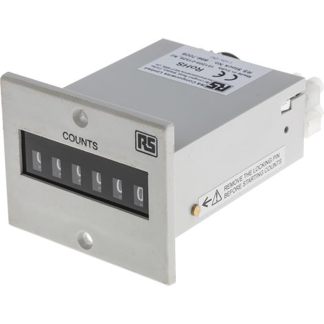 Compteur RS PRO Impulsion 110 V c.c. Numérique 6 digits ( Prix pour 1 ) (1/2)