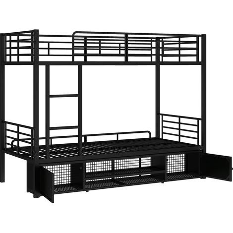 Litera de metal negro 90 x 200 cm HOMVRA (1/5)