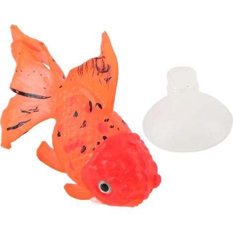 Poisson artificiel en silicone à effet lumineux, imitation de poisson rouge pour aquarium, décoration animale GF04 (1/5)