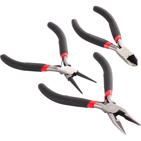 Outils pour la création de bijoux DIY : pince à bec fin de 11,5 cm, mini-ciseaux, pince pour kit d’outils faits main (1/5)