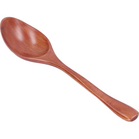 Cuillère en bois portable, sûre, pour le riz, la soupe, les desserts, cuisine, maison et bureau (1/5)