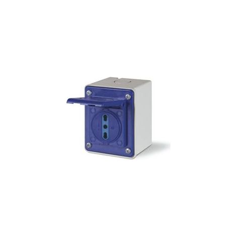 Presa Da Parete 2P+T 16A Centrino Di Foratura Ip54 Italiana P17/11