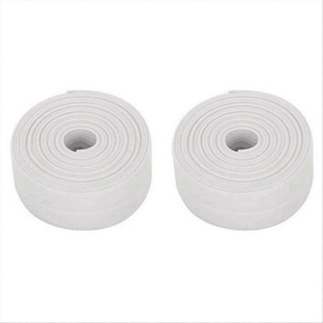 Ruban d'étanchéité étanche pour douche, lavabo et baignoire, 3,2 m x 2,2 cm, blanc (1/5)