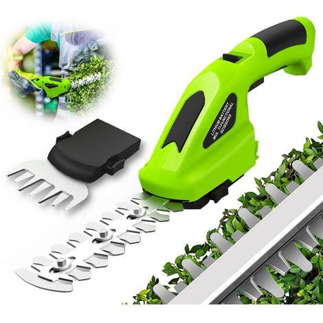 7.2V Sécateur Cordless Grass Shear Cordless Handheld Grass Trimmer 2 in 1 Handheld Hedge Trimmer for Garden Lawn,Coupeuse d'élagage d'aménagement paysager pour arbres fruitiers (1/5)
