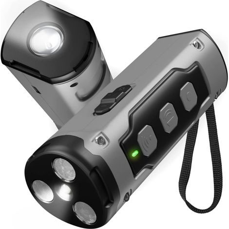 Répulsif à ultrasons pour chiens, dispositif anti-aboiements, lampe torche, appareil de dressage canin haute puissance à trois électrodes (1/5)