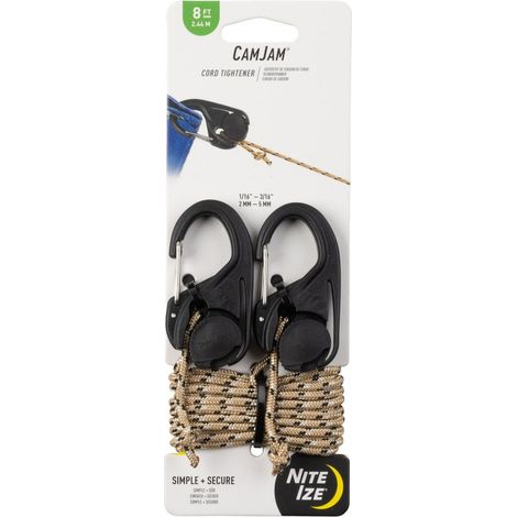 Tenditore in plastica nera per corde da 2-5 mm, confezione da 2 Nite Ize NITE IZE