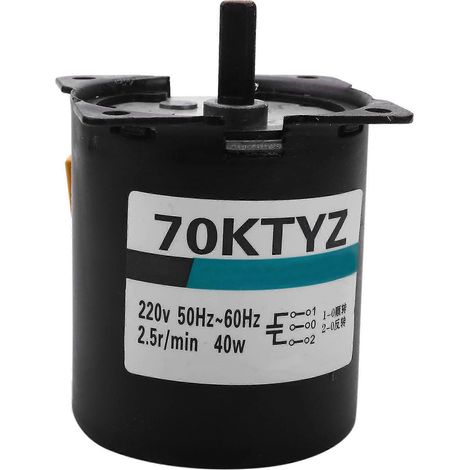 Moteur à engrenages basse vitesse 220 V CA 40 W, moteur synchrone à aimant permanent 70ktyz, sens de rotation réglable H-dt (1/5)