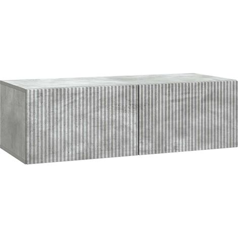 Mobile Porta TV da Muro Grigio Cemento 98 x 41 x 30 cm vidaXL