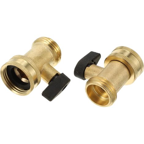2 pièces Vanne Sphérique Laiton pour Tuyau (1/5)