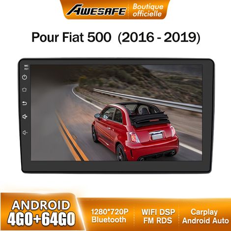 AWESAFE Autoradio Android 13 Pour Fiat 500 (2016-2019) 4Go+64Go 9'' écran Tactile Bluetooth Carplay Android Auto GPS WiFi Noir (1/5)