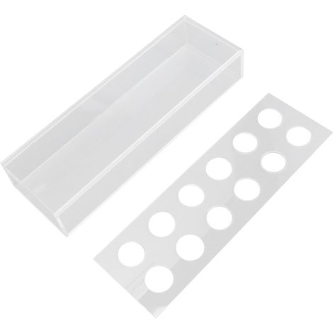 Vase rectangulaire à fleurs en acrylique transparent, 12 trous, idéal pour décorer une table à manger, un mariage ou une fête. (1/5)