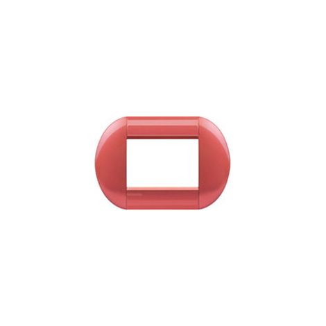 Placca tonda 3 moduli  GLOSSY
